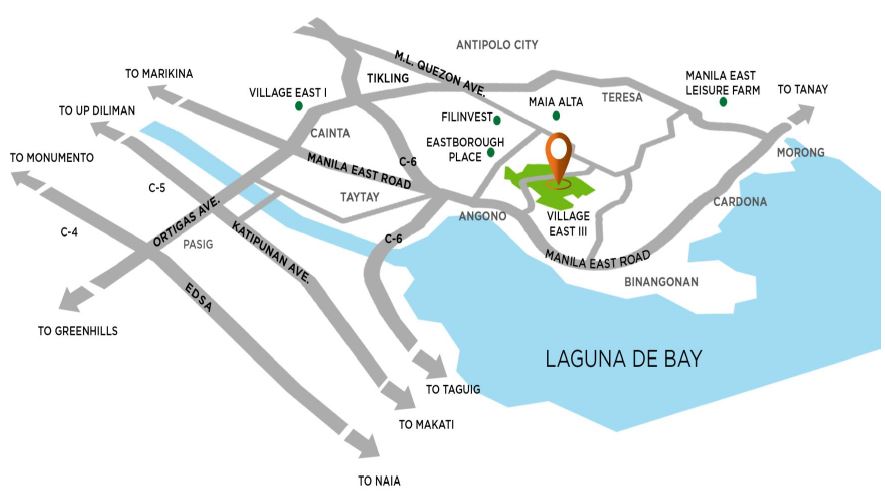 Eastridge Subdivision - Location Map